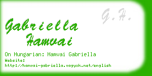 gabriella hamvai business card